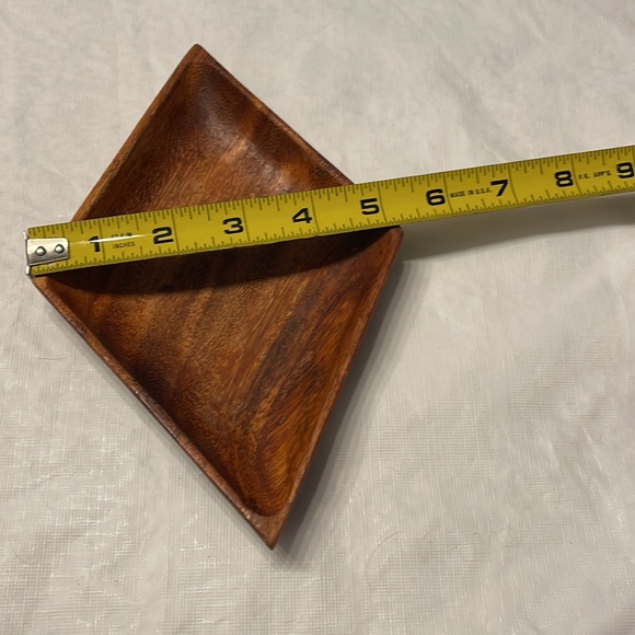 Wooden vintage snack bowls made in the Philippines. Boho - Picture 10 of 11